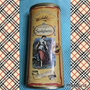Spaghetti Storage Tin - Yellow & Red